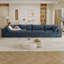 Canapé de 158 po sans os avec coussins en plumes, canapé modulaire en velours côtelé avec assise profonde, canapé modulaire surdimensionné avec housses amovibles, aucun assemblage requis-447972505