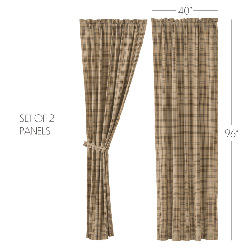 Avrum 100% Cotton Room Darkening Curtain Pair