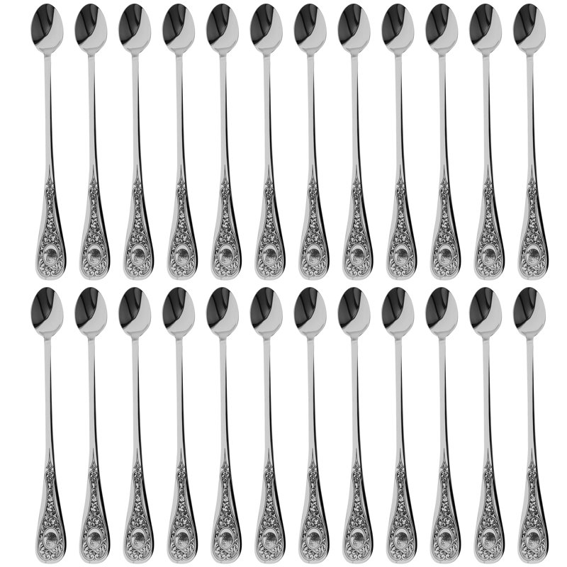 Diana Stainless Steel Iced Beverage Spoon, Silver