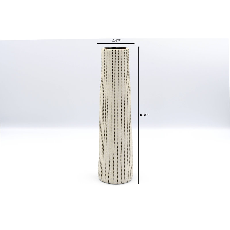 Vase de table Avijot, H 8,3 po x l 2,2 po x P 2,2 po, Brun
