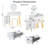 31" Glass-Top Vanity – 3-Color LED Mirror, Slide-Out Side Table, 5 Deep Drawers, USB-Powered Lights, Faux-Leather Stool, Modern White Finish