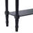 Minneiska Wood Slim Turned 1 Shelf Black Console Table-2094597679