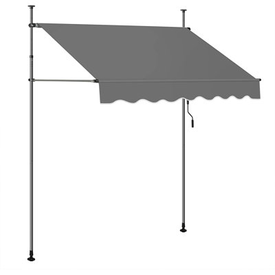 Dakota Fields 300 cm W x 120 cm D Polyester Retractable Patio Awning
