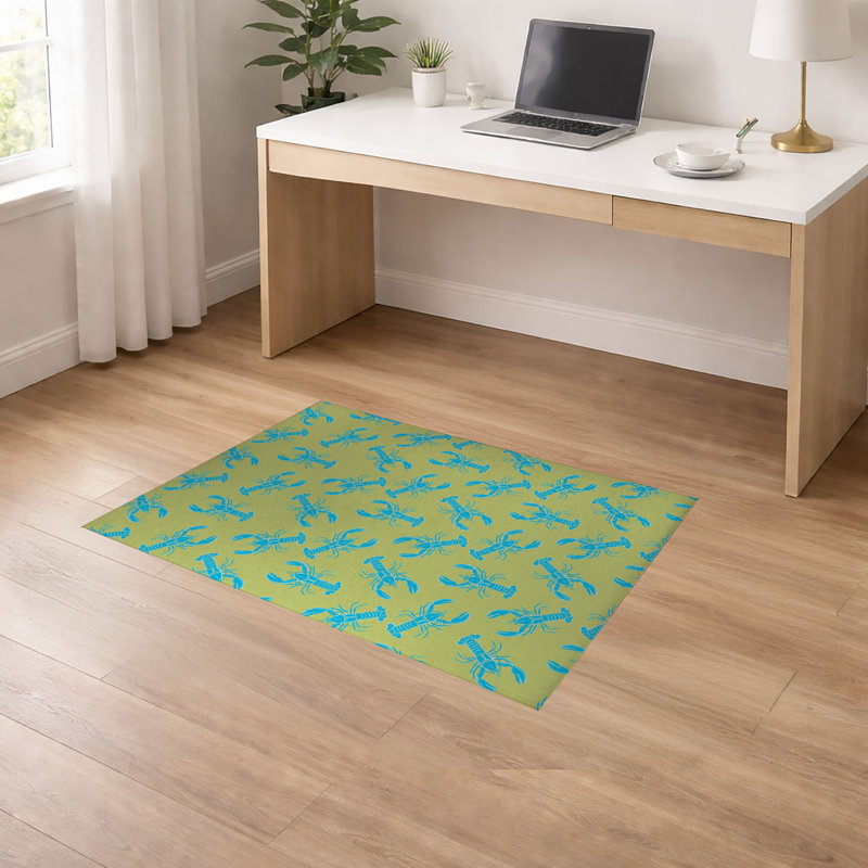 Tapis de bureau léger antidérapant Lobster, L 72 po x P 48 po, Limette