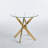 Round Dining Table with cross metal leg and tempered glass-2096658206-2095775445-2103568127