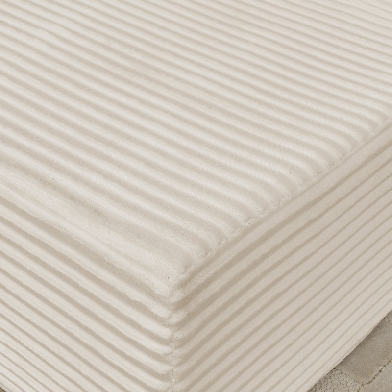 Méridienne à deux places paresseuse, canapé compressé sans assemblage requis, faite de tissu de velours, méridienne moderne et moelleuse, utilisée pour les salons et les chambres à coucher - beige