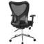 Chaise de bureau en filet à haut dossier avec base en chrome, noir