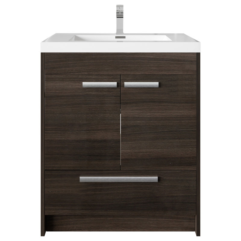 Ensemble de meuble-lavabo simple 29 po Wauconda, Chêne gris
