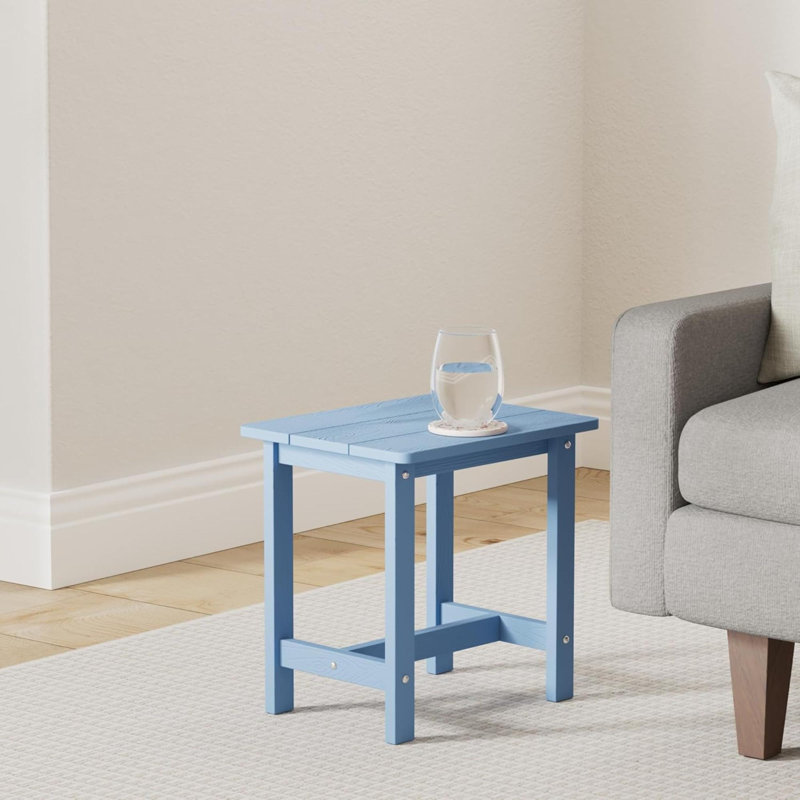Outdoor Side Table, HDPS  Outdoor Adirondack Side Tables, Outside End Table For Patio, Porch, Deck, Pool, Weather Resistant/Easy Maintenance
