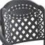 5 meubles de patio en aluminium coulé avec coussins - noir, résistant aux intempéries, sièges empilables et confortables pour 4 noirs, 4