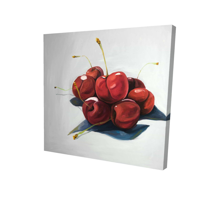 Pile de cerises sur toile | Décoration murale de cuisine