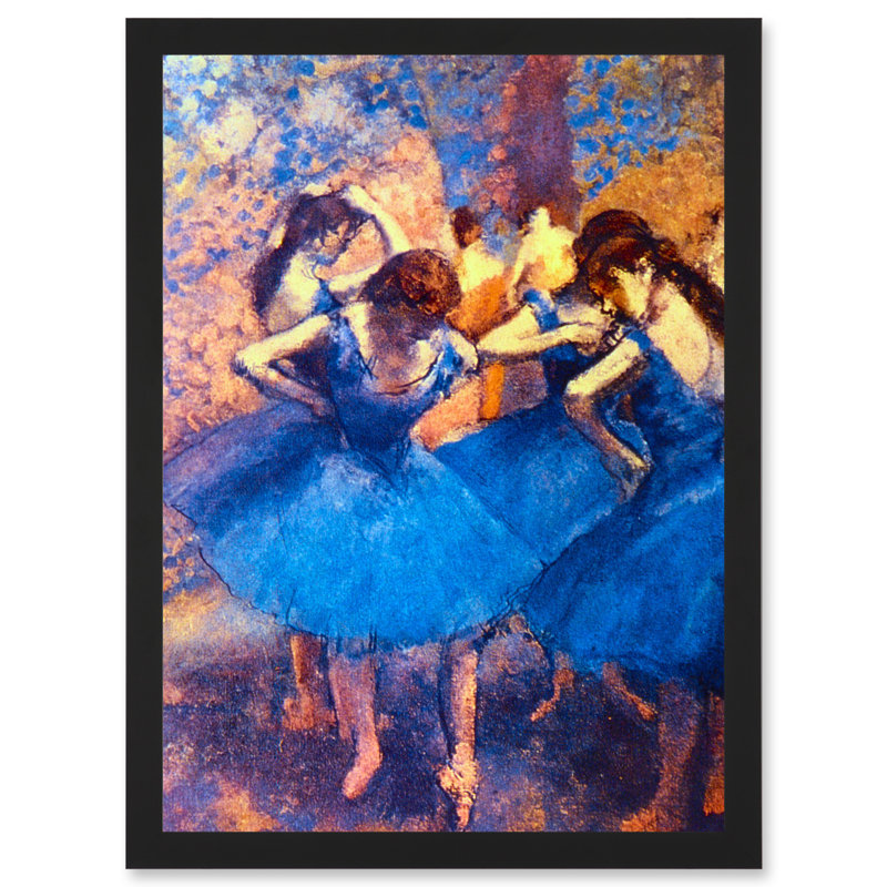 Degas Ballerina Dancers Blue Old Master - Single Picture Frame Painting