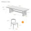 Ensemble de table de salle à manger en bois massif, revêtement de salle à manger