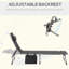 Chaise longue pliante, chaise inclinable d'extérieur rembourrée-154711831