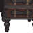 Rosenthal Faux Leather Vintage 4 Drawer Brown Bench with Faux Leather Straps and Studs Set
