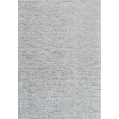 Rug Branch Rahil 7' x 10' (6'7" x 9'6") Grey/Cream Abstract Indoor Area Rug, Comtemporary, Medium Pile, Stain-Resistant Carpet - Living Room, Bedroom, Dining Room, and Kitchen