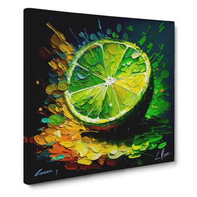 Lime Fruit Palette Knife - No Frame Print