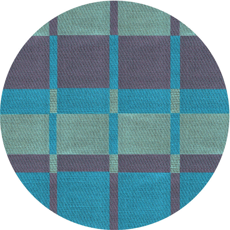 Geometric Indoor Rug, Round 4'