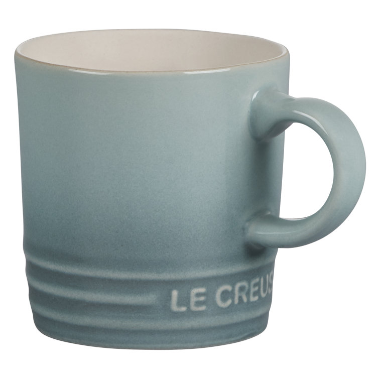 Le Creuset 14 oz. Set of 4 Sea Salt Stoneware Mugs