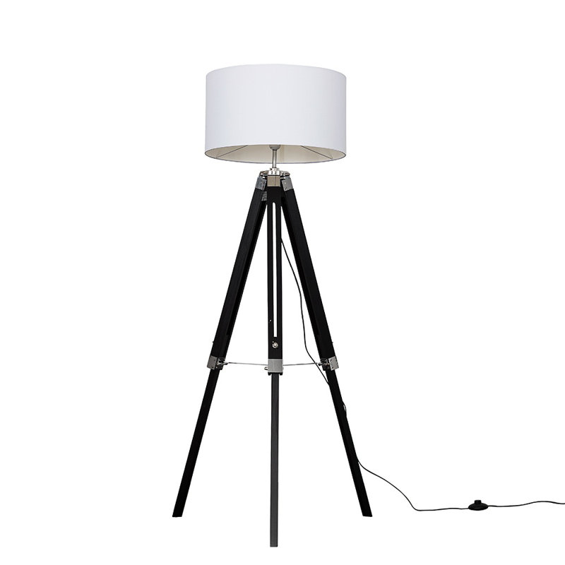 Simmonds 143.5cm Matt Tripod Floor Lamp, White, No