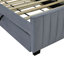 Lit plateforme tapissier simple en velours avec lit gigogne simple, gris-112511388-106492949