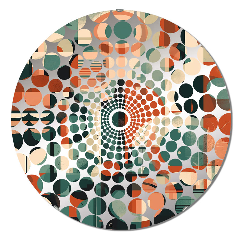 Roumel - Concentric Circles Decorative Mirror, 23.6" x 23.6"