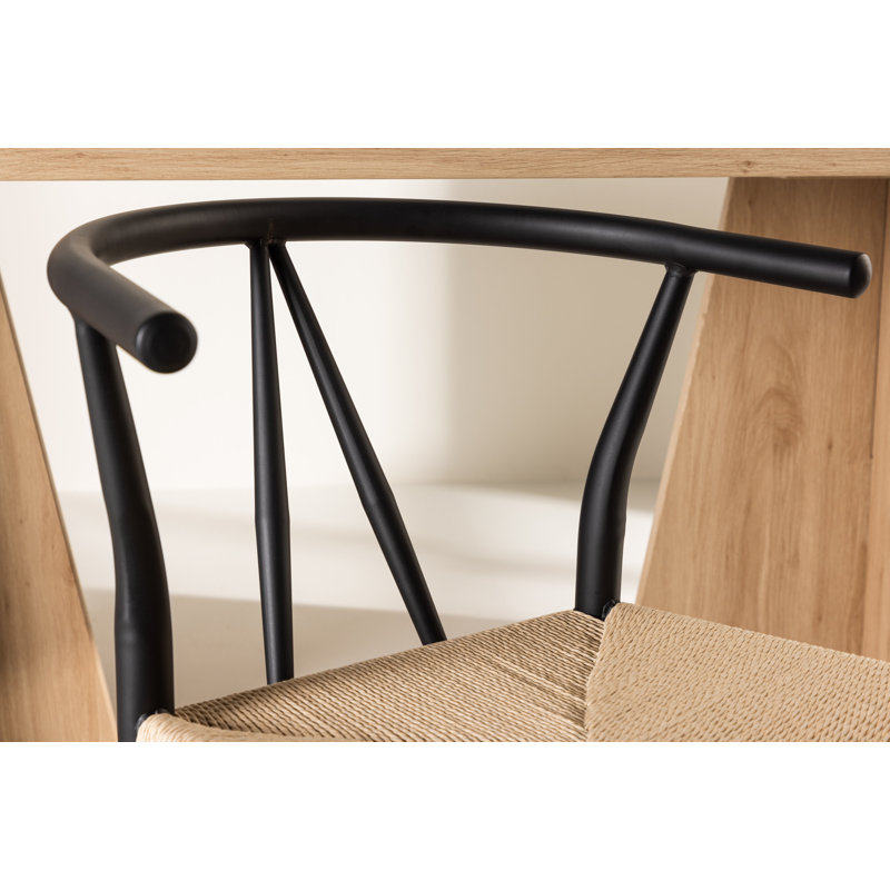Alser 42cm H Stacking Armchair in Beige, Black