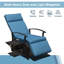 Méridienne réglable pour l'extérieur avec table rabattable, bleu marine, capacité de charge de 350 lb