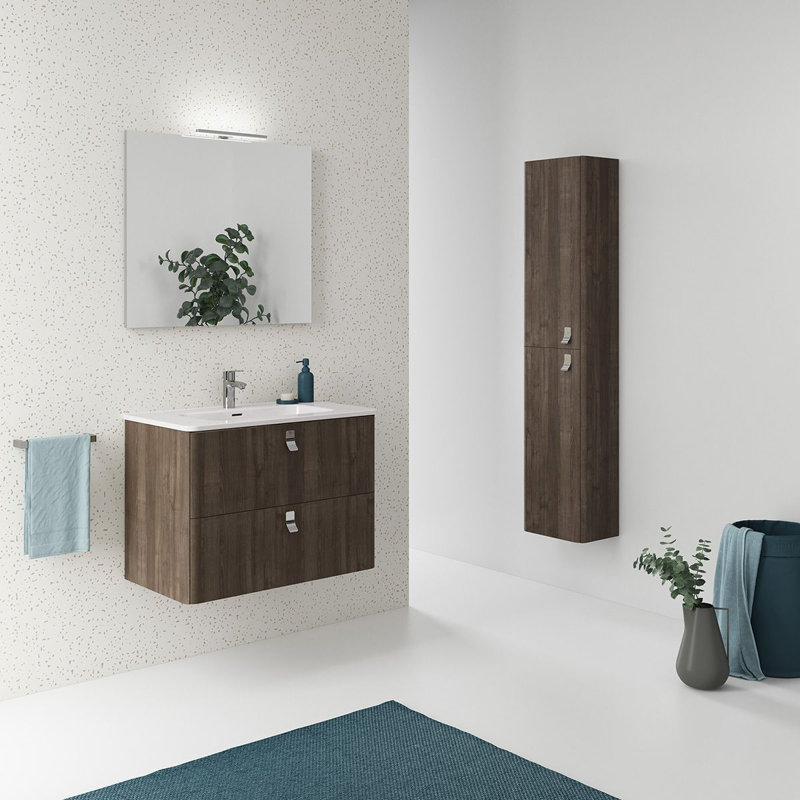 Concert 31.9'' Samara Ash Single Sink Wall-Mounted Vanity with Ceramic Top