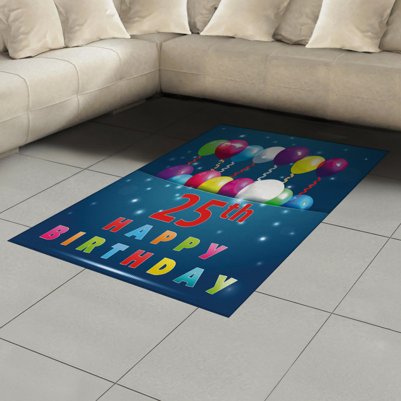 Tapis décoratif coloré en fibres de polyester à haute densité, Rectangle— 4 pi x 5 pi 8 po