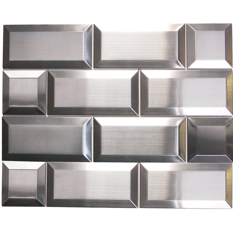 3" x 3" Metal Mosaic Wall & Floor Tile