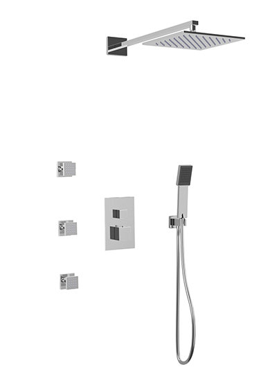 Milan Complete Shower System, Chrome