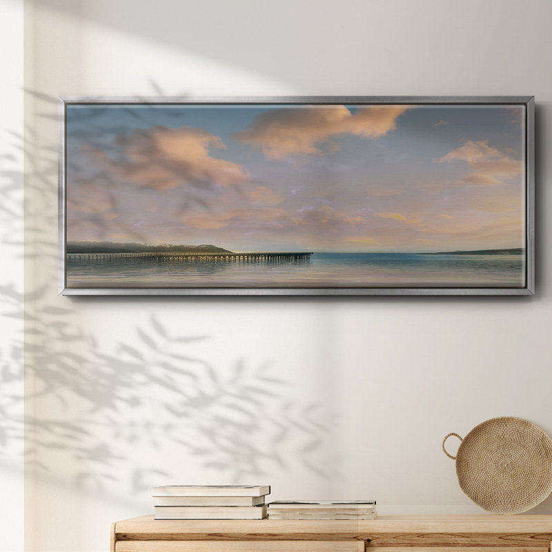 Pastel Sunnset- Framed Canvas, 12" H x 30" W