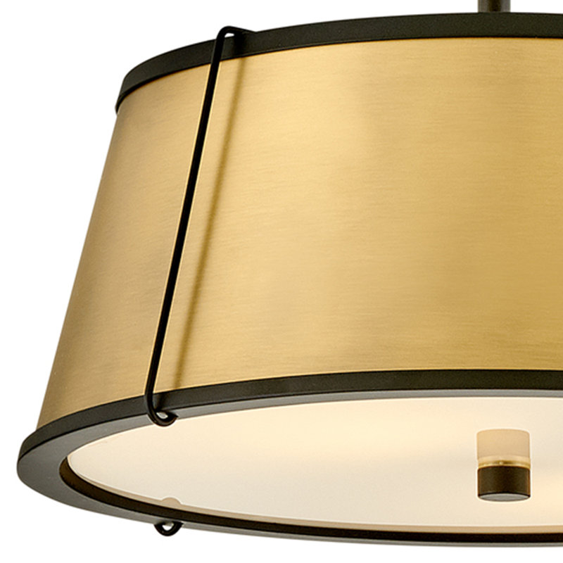 Plafonnier semi-encastré 2 lumières avec diffuseur Clarke