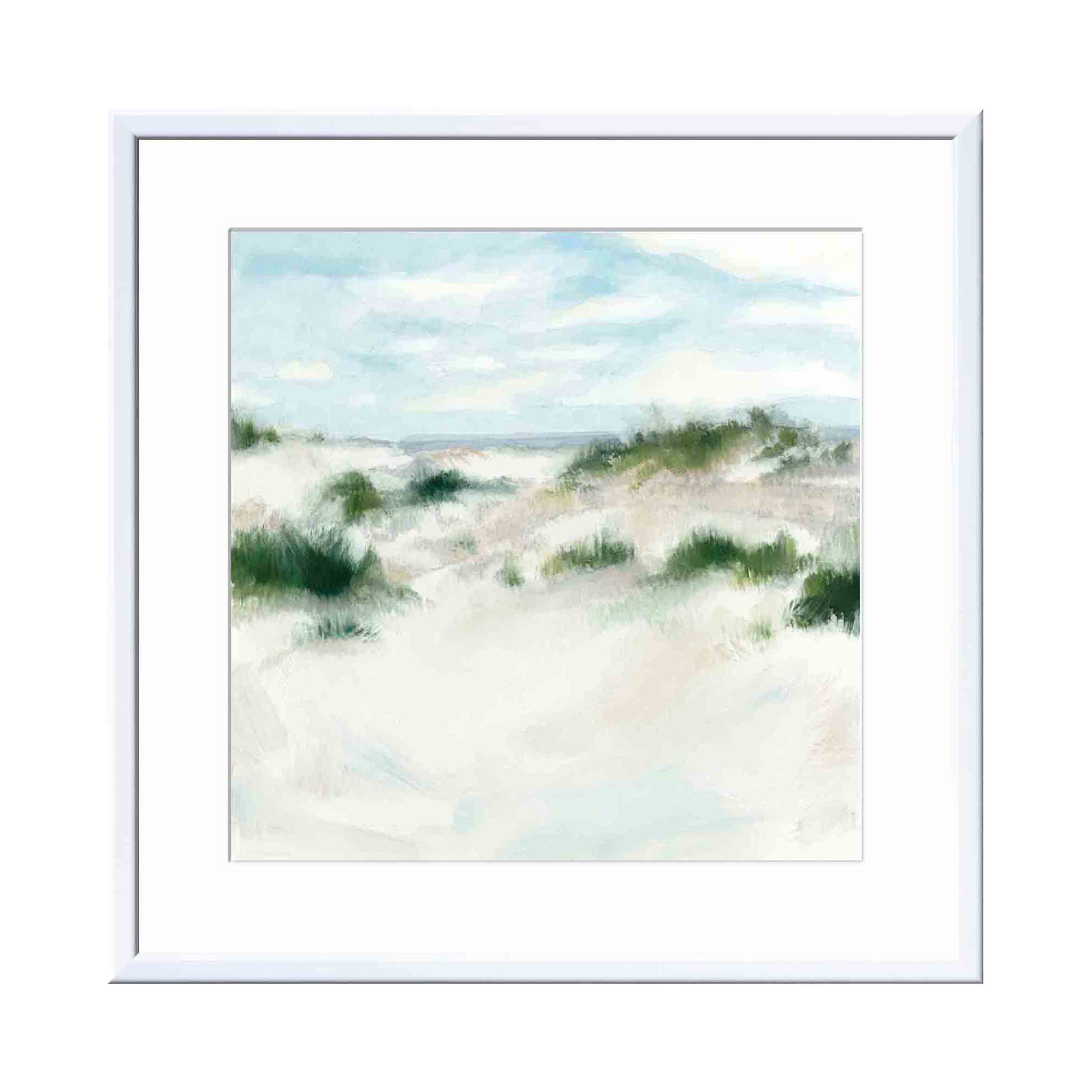 White Sands I by Megan Meagher, 20"H x 20"W, White