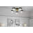 5-Light Black Gold Semi Flush Mount