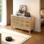 Commode 6 tiroirs Gerius, cannelée, jaune-105517498