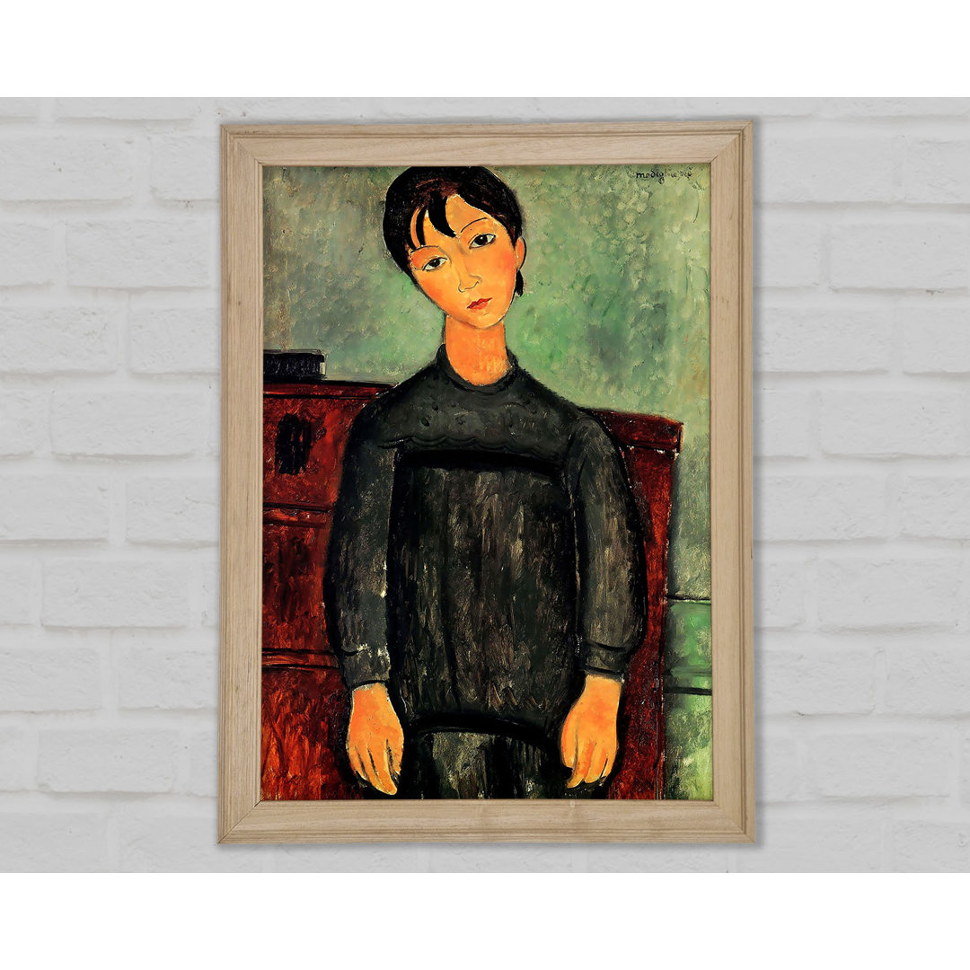 Modigliani Girl With A Black Robe - Einzelner Bilderrahmen Kunstdrucke