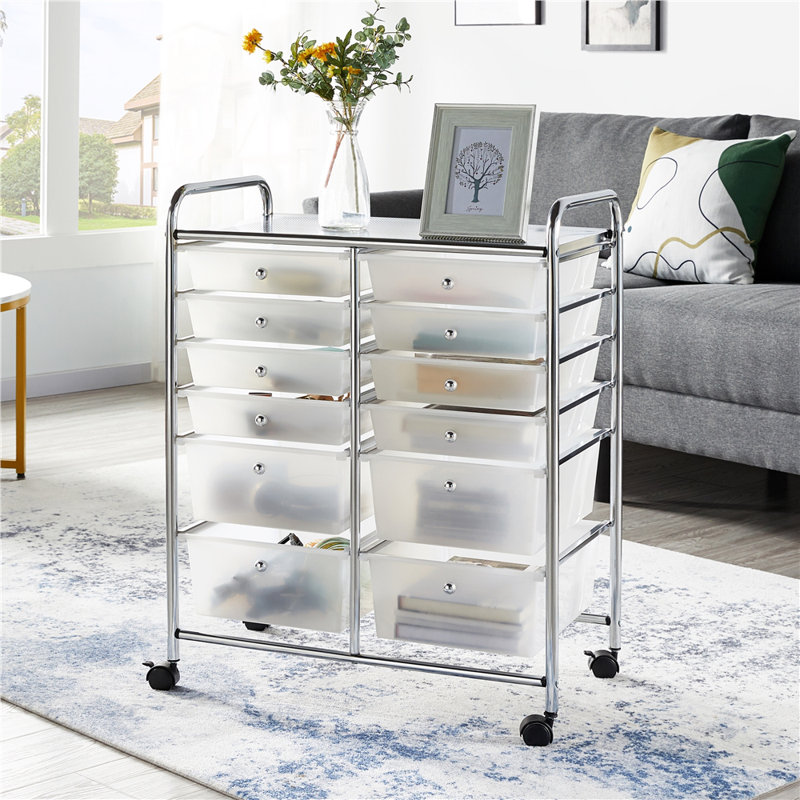 Lundys 12 Drawer Storage Drawer, White