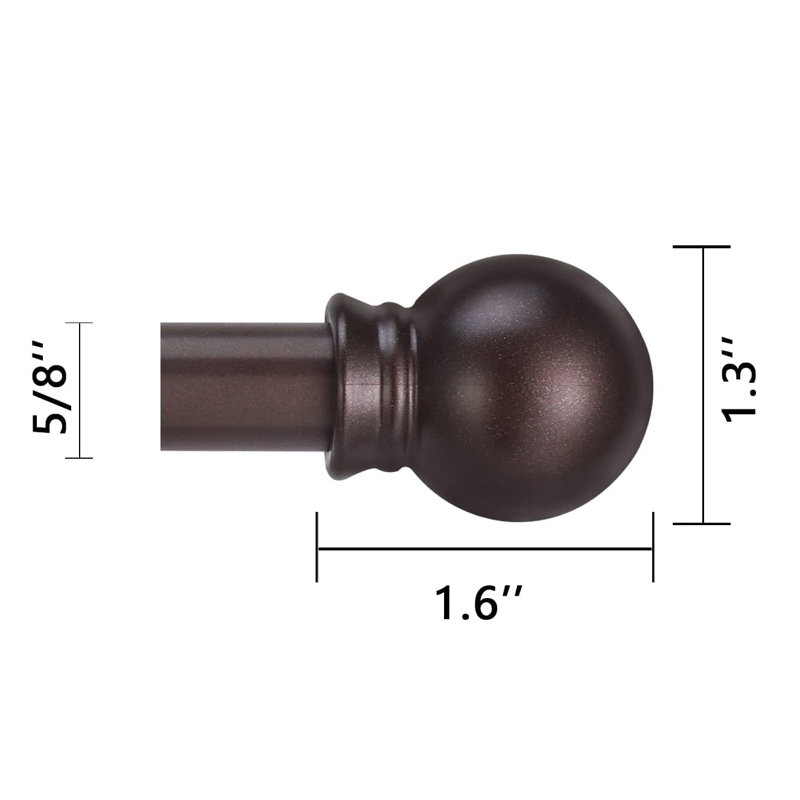 Tringle à rideaux robuste en métal réglable 28-78 "5/8" avec supports