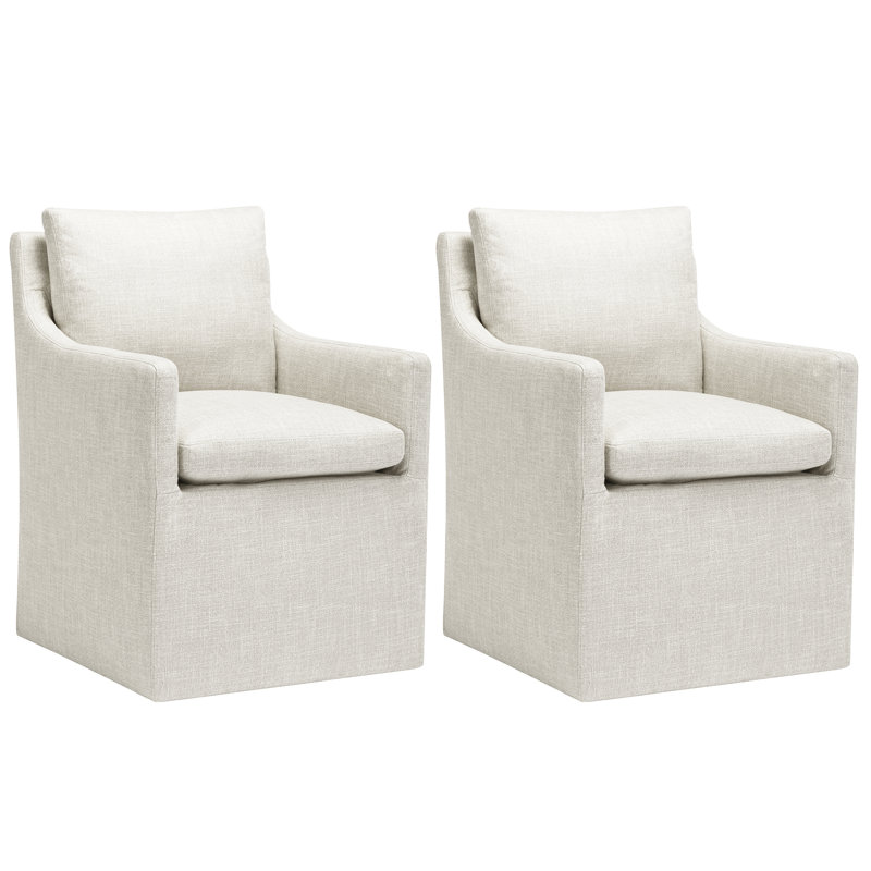 Shaune Upholstered Armchairs with Solid Wood Legs