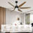 66" Wood Ceiling Fans with Lights Remote Control, Indoor Outdoor-1508388374
