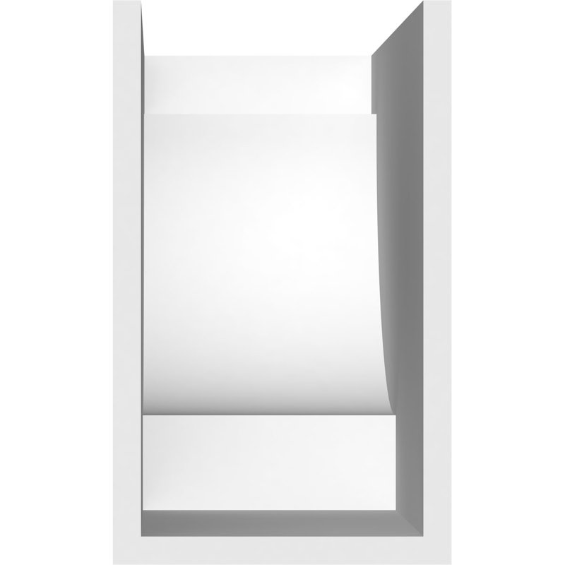 Queue de chevron standard en PVC de qualité architecturale Alpine, H 10 po x L 6 po x P 16 po