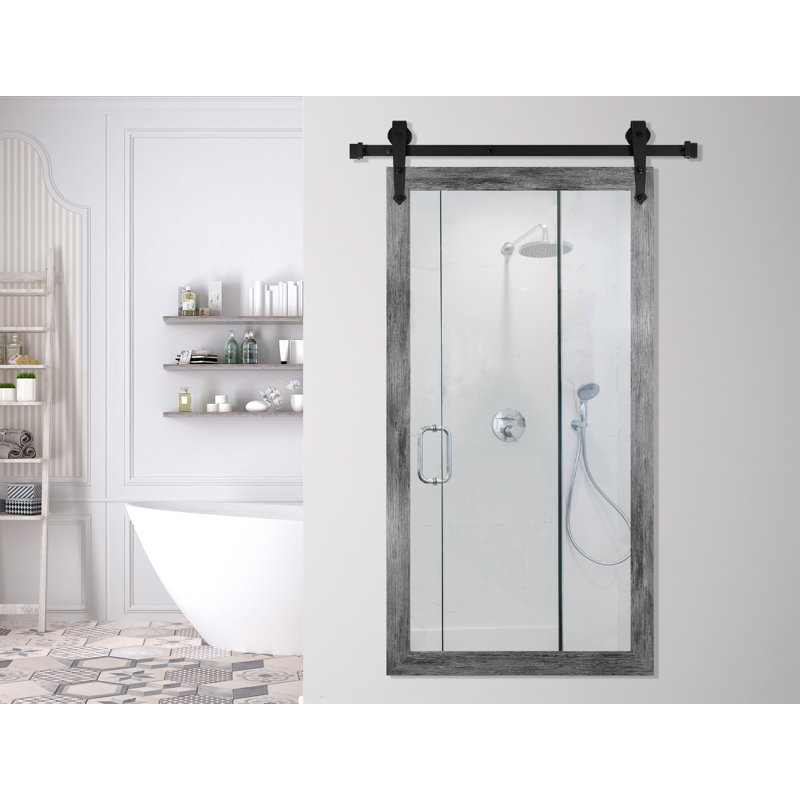 Miroir de salle de bain N Peace, H 64 po x l 36 po, Gris