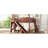 Full Loft Bed with Storage Shelves and Wardrobe, Solid Wood Loft Beds with Detachable Slide and Ladders, No Spring Box Needed, Deep Natural.(Patent Protection)-724173007