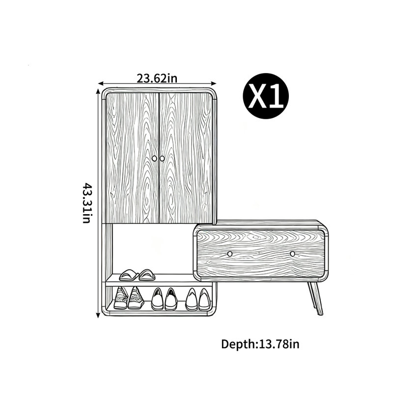 European style creative storage shoe cabinet