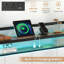 Bed Frame w/LED Light & Charging Station Heavy Duty Metal Platform Bed-1822887370