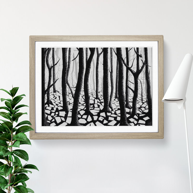 Awesome Forest - Framed Print, 25cm H x 34cm W x 2cm D, Oak