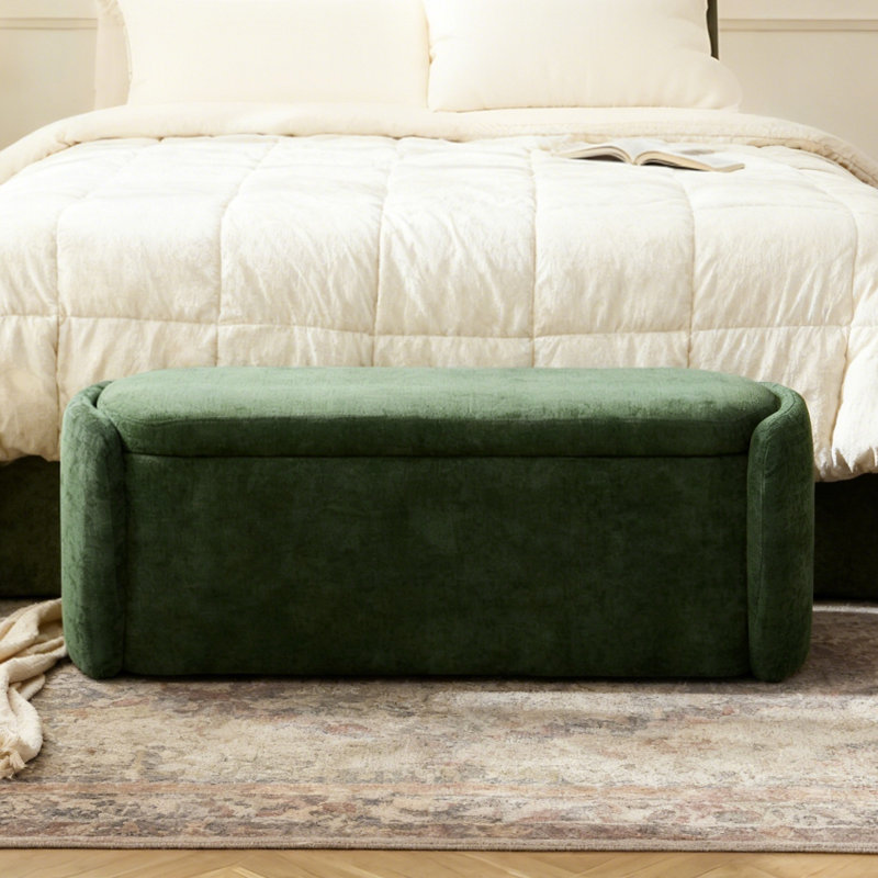 Banc avec repose-pieds Stana, Vert