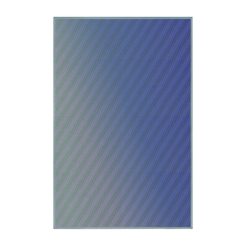 Tapis bleu marine à motifs, Rectangle 5 pi x 7 pi
